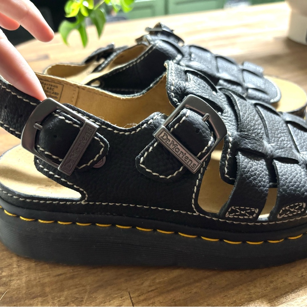 Dr. Martens Black fisherman Leather Buckle Sandals - Picture 2 of 4